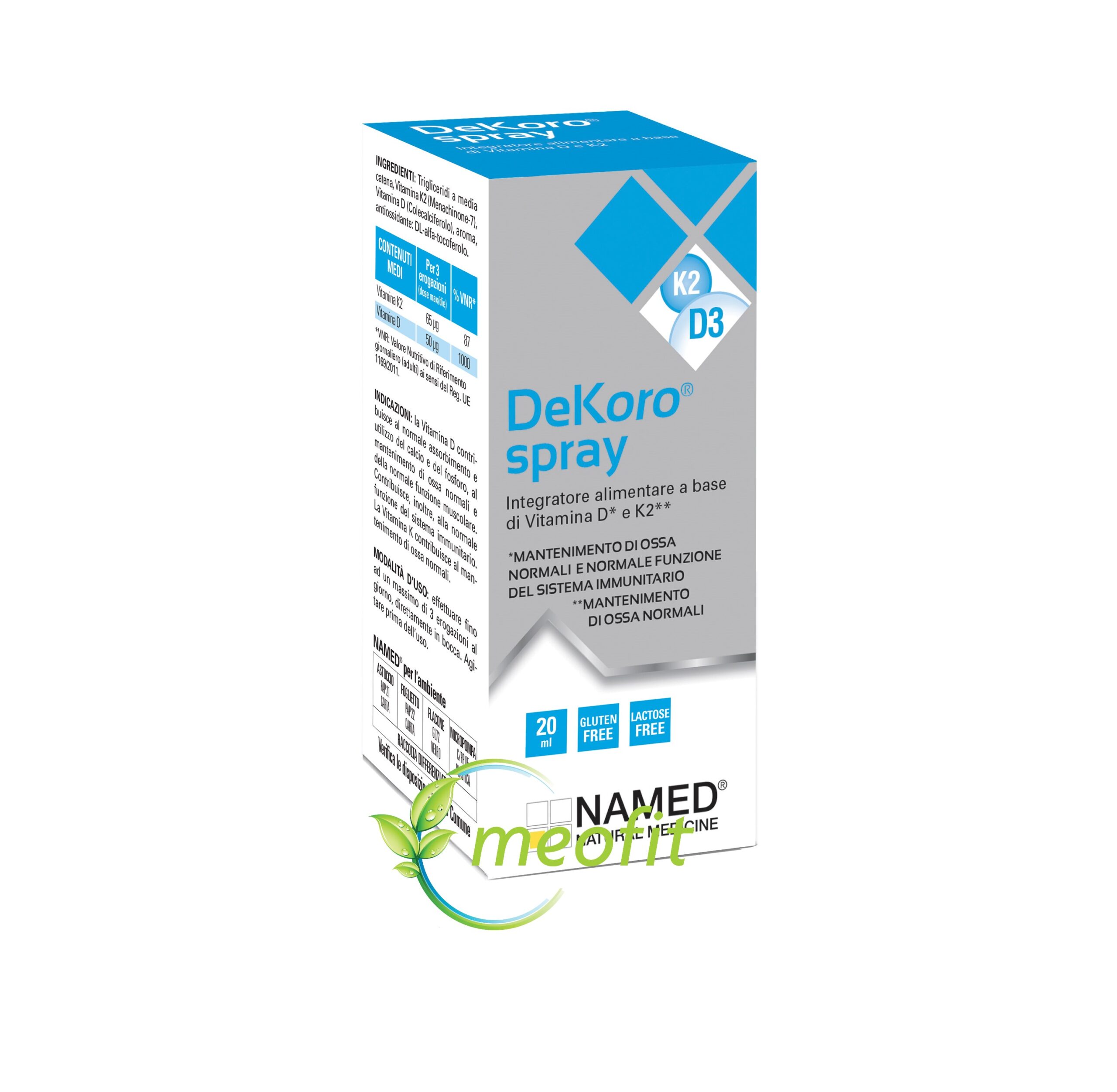 NAMED - Dekoro Spray 20ml Vitamina D + K2 NAMED - Dekoro Spray 20ml Vitamina D + K2